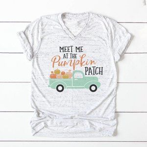 Meet Me At The Pumpkin Patch Heather Gray Tee